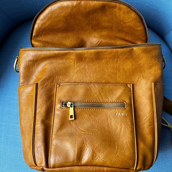 FAWN DESIGN- The Mini Backpack- Tan/Gold - Picture 2 of 6